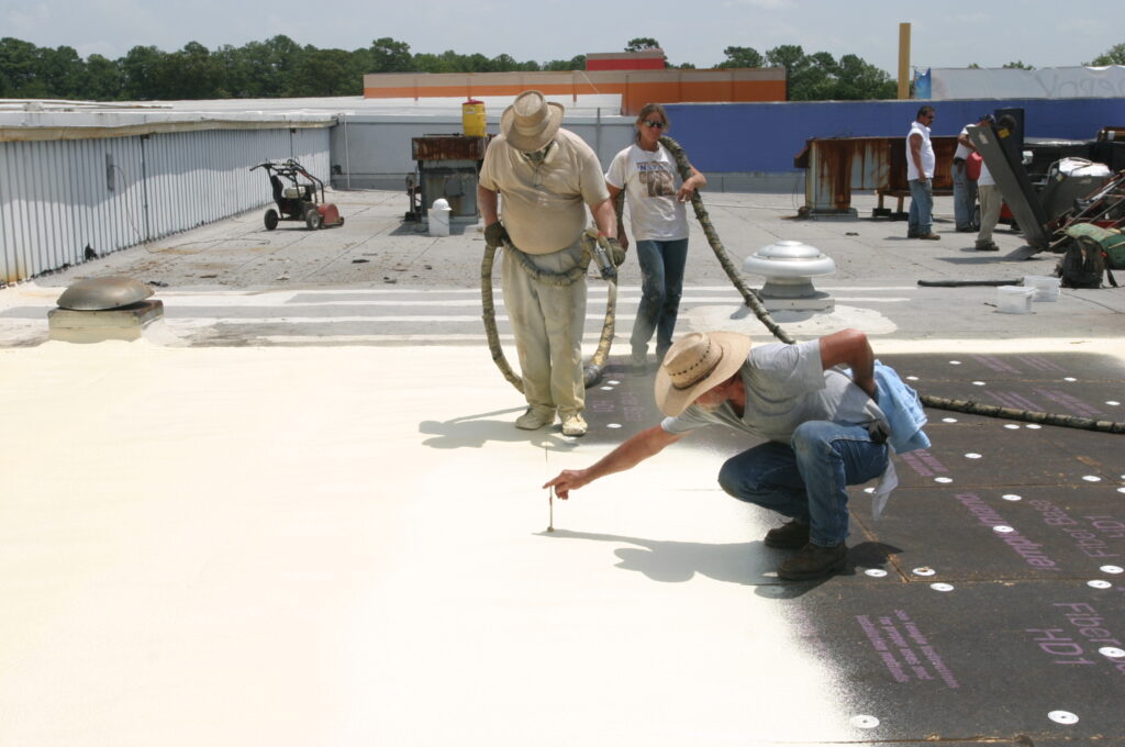 Quality Control-Checking the depth of foam installation